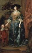 Anthony Van Dyck Henrietta Maria and the dwarf, Sir Jeffrey Hudson,